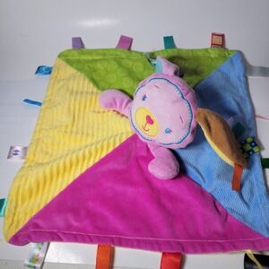 Taggies Plush Blanket Bunny Security Lovey Rabbit Pink‎ Baby Patchkin Yellow 14"
